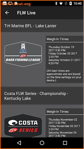 FLW Tournament Bass Fishing screenshot