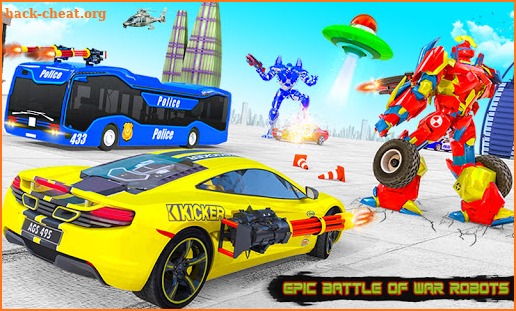 Fly Bus Robot Helicopter Car Transform Robot Games screenshot