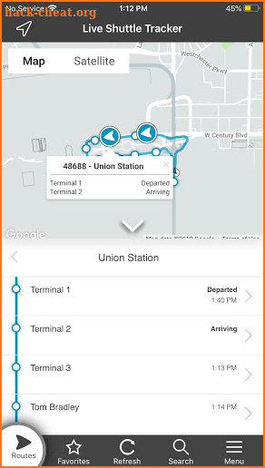 FlyAway Bus Tracker screenshot