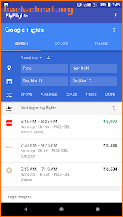 FlyFlights - Google Flights screenshot