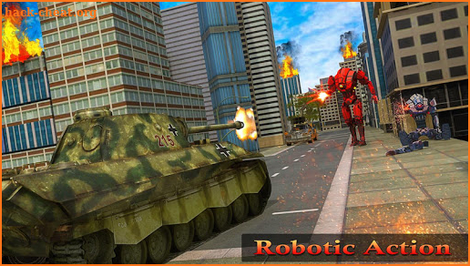 Flying Air Robot Transform Tank Robot Battle War screenshot