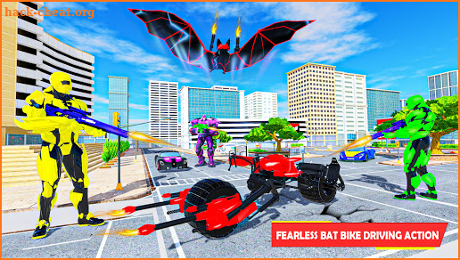 Flying Bat Robot Bike Transforming Robot Games screenshot