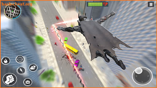 Flying Bat Superhero Man Games screenshot