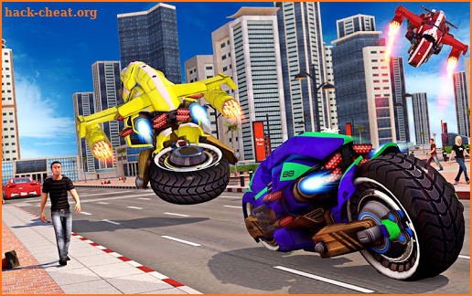 Flying Bike Robot Transforming War screenshot