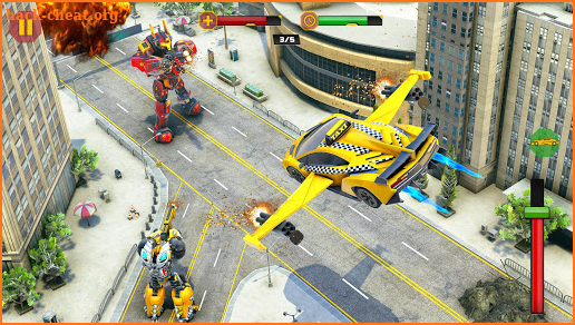 Flying Car Robot Shooting: Taxi Car Transformation screenshot