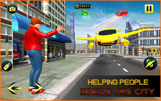 Flying Car Transformation Shooting screenshot