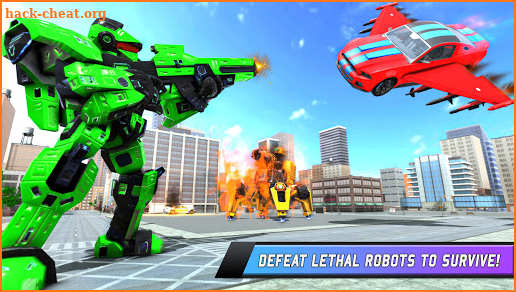 Flying Dino Car Robot Transform: Car Robot Games screenshot