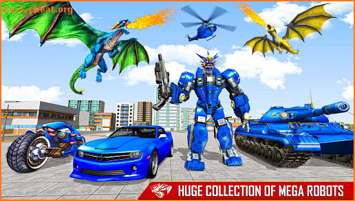 Flying Dragon Robot Bike Game – Tank Robot Game screenshot