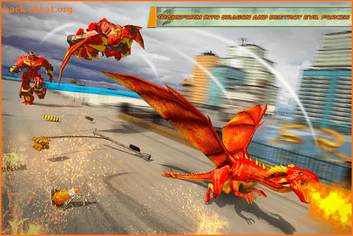 Flying Dragon Robot Car - Robot Transforming Games screenshot