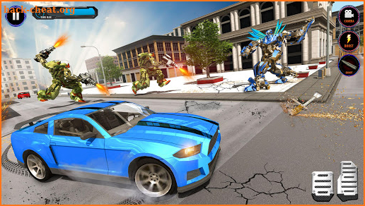 Flying Falcon Robot Car Transforming Game screenshot