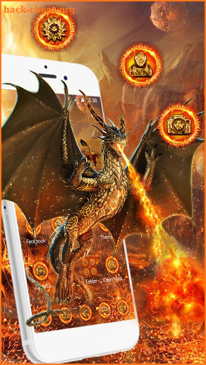 Flying Fire Dragon Theme screenshot