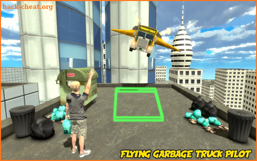 Flying Garbage Truck Flight Pilot: Trash Cleaner screenshot