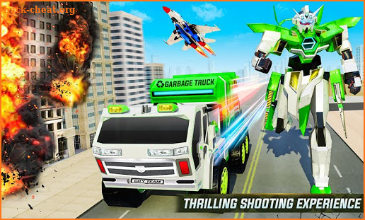 Flying Garbage Truck Robot Transform: Robot Games screenshot