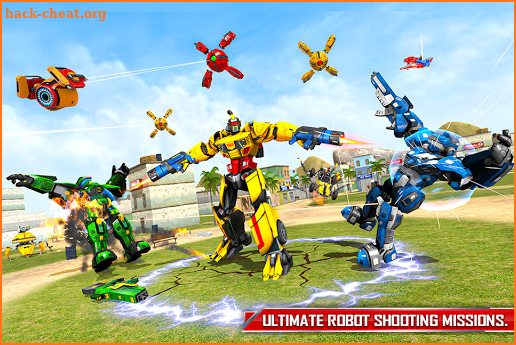 Flying Ghost Robot Car Game: Transform robot Games screenshot