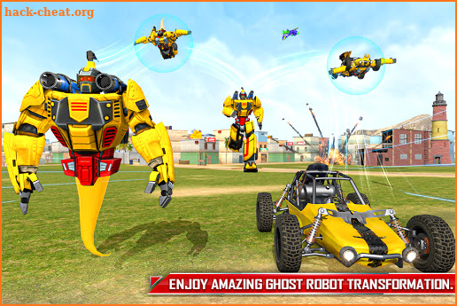 Flying Ghost Robot Car Game: Transform robot Games screenshot