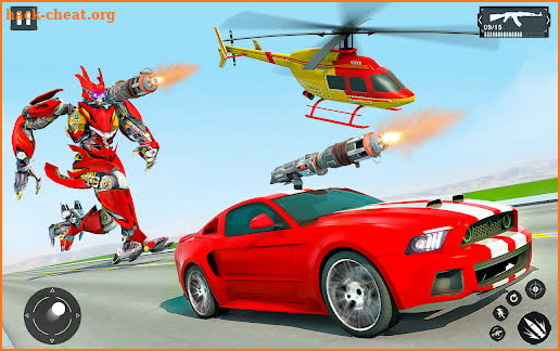 Flying Helicopter Robot Car Transform Robot Game screenshot