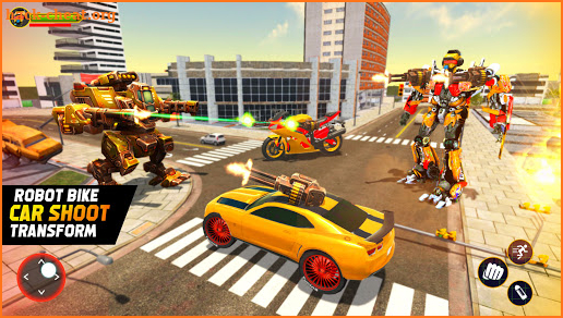 Flying Helicopter Robot Car Transform Shooting War screenshot