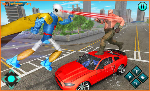 Flying Hero Rescue City Car Transform Robot Games screenshot