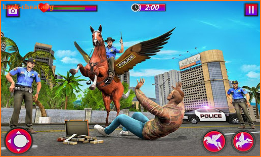 Flying Horse Police Chase : US Police Horse Games screenshot