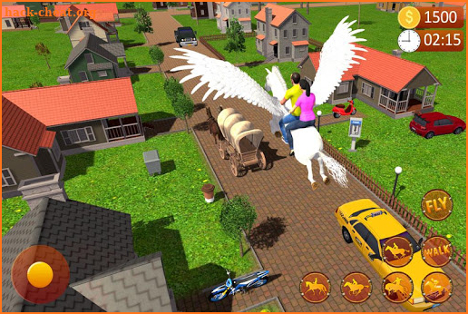 Flying Horse Taxi Driving: Unicorn Cab Driver screenshot