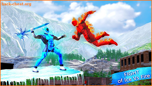 Flying Ice Hero War - Robot Fighting Games 2021 screenshot