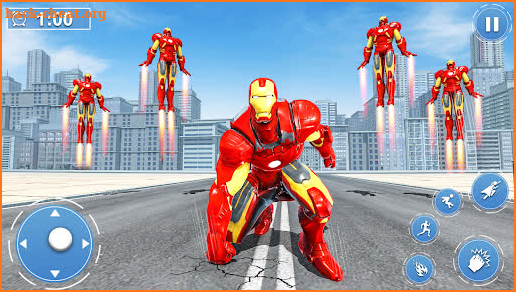 Flying Iron Hero Superhero War screenshot