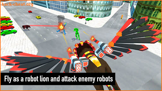 Flying Lion Robot Transform: Robot Shooting Games screenshot