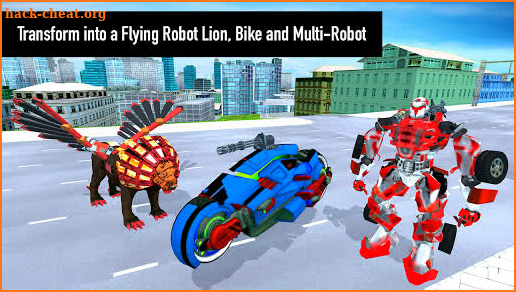 Flying Lion Robot Transform: Robot Shooting Games screenshot