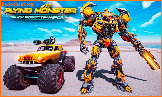 Flying Monster Truck Driving: Robot Transform Game screenshot