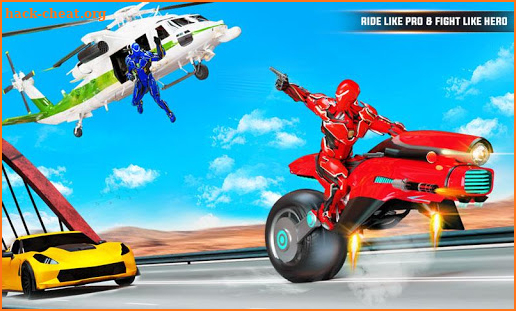 Flying Moto Robot Hero Hover Bike Robot Game screenshot