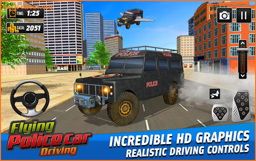 Flying Police Car Driving: Real Police Car Racing screenshot