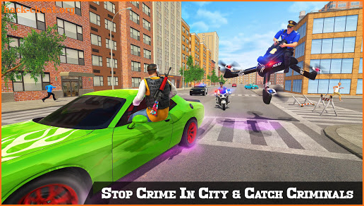 Flying Police Drone Bike Simulator 2020 screenshot