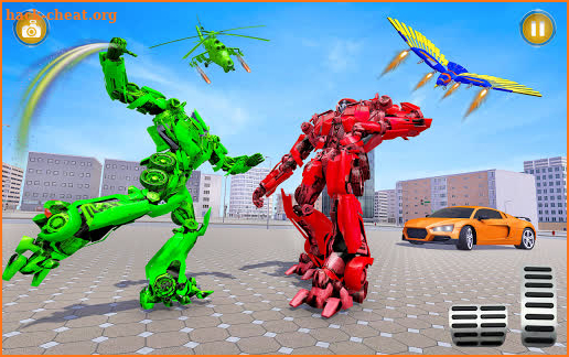 Flying Police Eagle Robot Transform Shooting Games screenshot