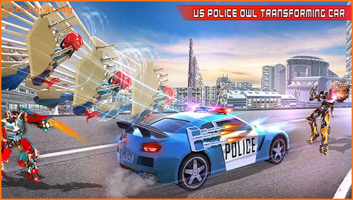 Flying Police Owl Robot Transform Car Robot Games screenshot