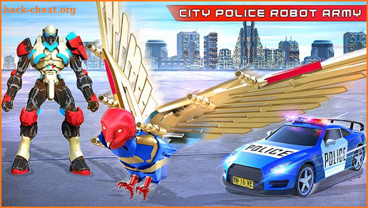 Flying Police Owl Robot Transform Car Robot Games screenshot