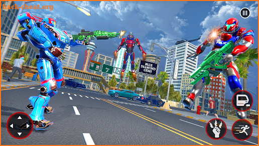 Flying Police Robot Rope Hero screenshot