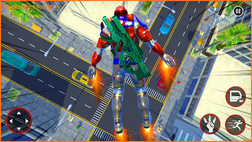 Flying Police Robot Rope Hero screenshot