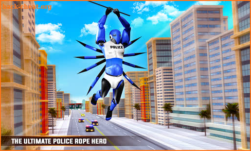 Flying Police Robot Rope Hero: Gangster Crime City screenshot