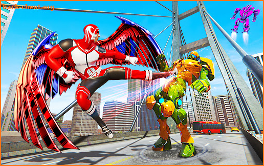 Flying Police Speed Hero Robot City Cop Robot Game screenshot