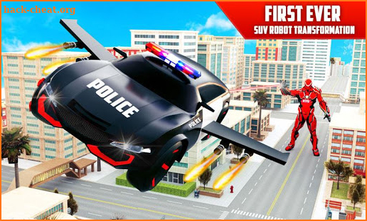 Flying Police SUV Car Transform Robot Game screenshot