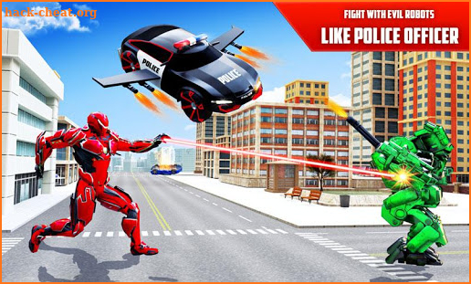 Flying Police SUV Car Transform Robot Game screenshot