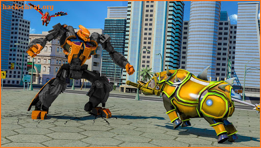 Flying Rhino Robot Transform: Robot War Games screenshot