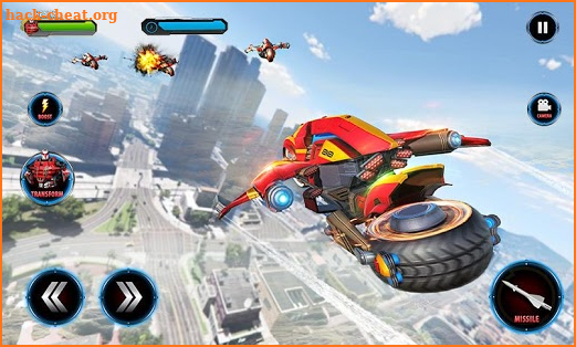 Flying Robot Bike : Futuristic Robot War screenshot