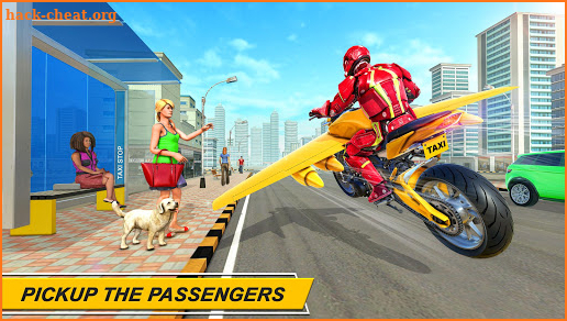 Flying Robot Bike Taxi Simulator-Bike Driving Game screenshot