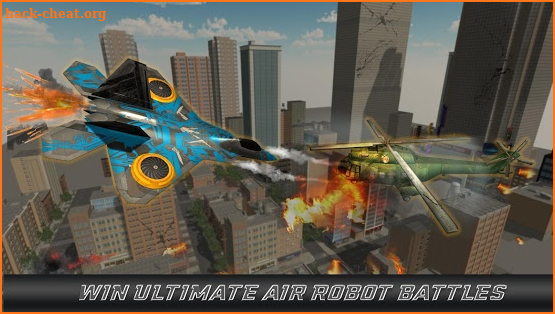 Flying Robot Car Transform Russian Plane City Wars screenshot