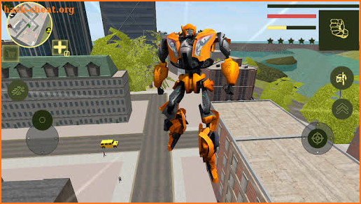 Flying Robot Car Transform Simulator Robot Games screenshot