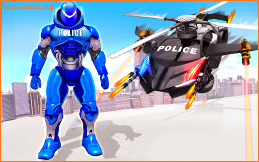 Flying Robot Car Transform War - Police Robot Game screenshot