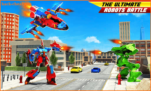 Flying Robot Rocket Transform Robot Shooting Games screenshot