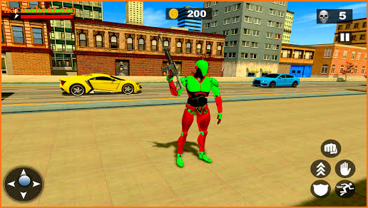 Flying Robot Rope Hero - Gangster Crime Simulator screenshot