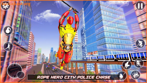 Flying Robot Rope Hero - Vegas Crime City Gangster screenshot